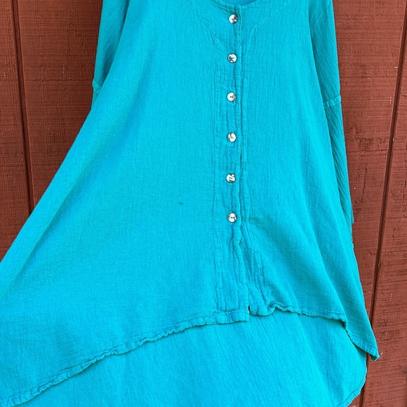 🌺MARIA DE GUADALAJARA 100% COTTON 3/4 Sleeve Tunic Top - Picture 4 of 6